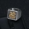 Intricate St. George Slaying the Dragon Design Ring Epic & Mythical Style Titanium Steel Jewelry #1