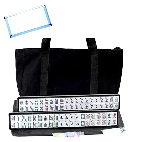 Western Mah Jong en bolso negro con set completo miniatura 1