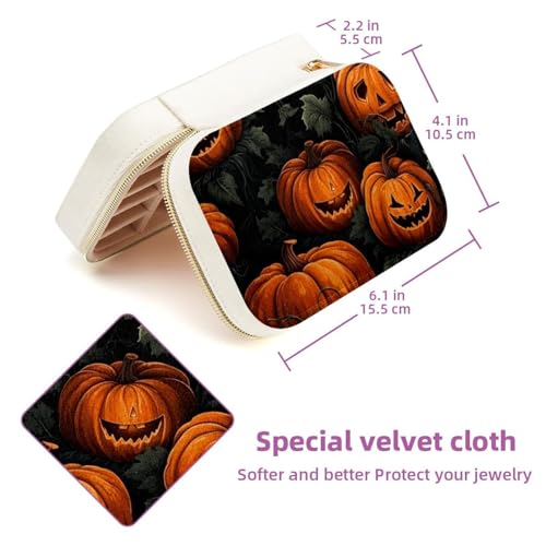 Boîte à bijoux de voyage fermeture éclair portable bague collier - 6