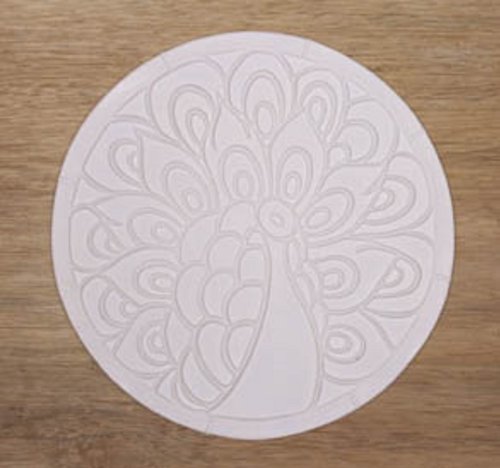 11 Inch Diameter Peacock Texture Tile Mold for Glass Slumping