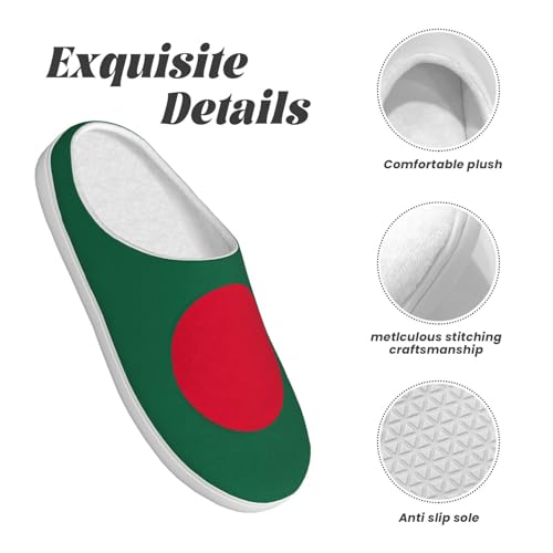 Chaussons d'hiver chauds avec motif drapeau du Bangladesh - 5