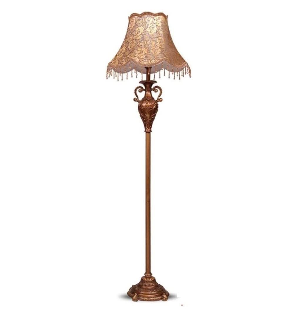 Standing Lamps Lampa Podłogowa W Stylu Europejskim E27 Rzeźbiona Salon Sypialnia Lampka Do Czytania Sofa Light Podłogowa Salonu(B,Dimmer switch)