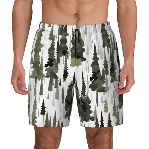 Short de bain homme avec doublure compression séchage rapide motif camouflage