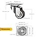 HOLKIE 1 inch Small Caster Wheels for Furniture Low Profile Casters Set of 4 Total Capacity 90 Lbs Perfect Wheels for Small Project,Nightstand,Side Table (No Brake)