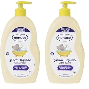 Nenuco Jabón Líquido Ultra Suave, con Aloe Vera, para Cuerpo y Cabello, Formato Ahorro 1100 ml (Paquete de 2)