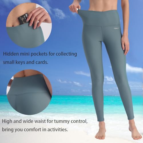 Image of Ubestyle UPF 50+ High Waist Women's Swim Pants Swim Leggings Swimming Tights Rash Guard Pants Sun Protective