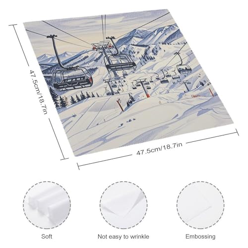Servilletas de tela cuadradas blancas pack 6 unidades miniatura 2