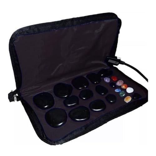 Kit Massagens 12 Pedras Quentes Bambus Pindas Pantala Rolo turbinada manta termica chakras