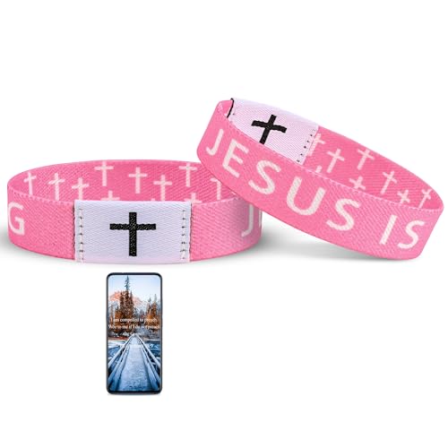 Daily Bible Verse Jesus is King Bracelet, Christian Jesus Wearable Bracelet Wristband for Women Men