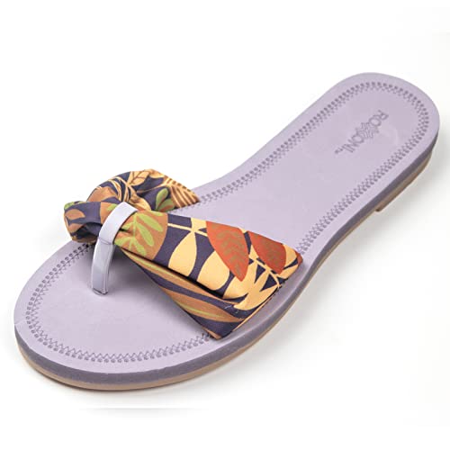 Floral Lace Strap Slippers for Women – Cute Womens Slippers with Color Flower Patterns – Boho Indoor Outdoor Womens Slippers for Summers – Stylish & Trendy Casual Slippers for Women4