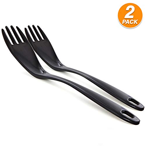 Ram-Pro Melamine Utensil Black Fork Heavy Duty Kitchen Dinner Cutlery Cake Pastry Salad
