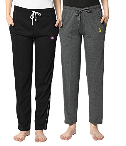 Image of Mack Jonney Cotton Blended Regular Fit Trackpants for Women(Pack of 2)-D1 D1 4Mlg 02-P