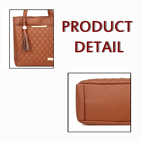 Image of Women Fashion Handbags Large Capacity Tote Purses Stylish Ladies Women and Girls Handbag For Office Bag Ladies Travel Shoulder Bag Set Of 1.