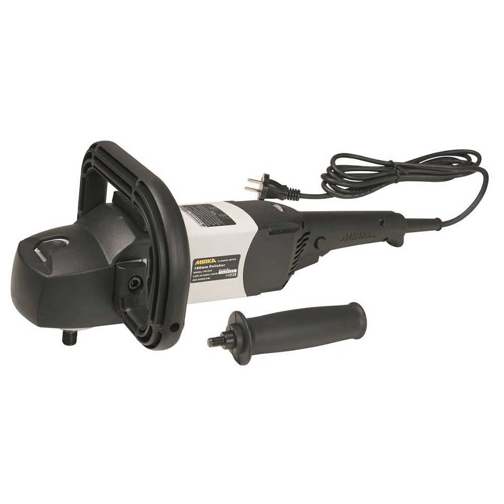 Mirka PS 1524 / Polerka elektryczna w walizce / Ø 77mm, Ø 125mm,Ø 135mm, Ø 150mm, Ø 165mm, Ø 180mm / 800 - 2.400 obr/min / 5m kabel elektryczny / gwint M14 / w komplecie z uchwytem / 8991400111
