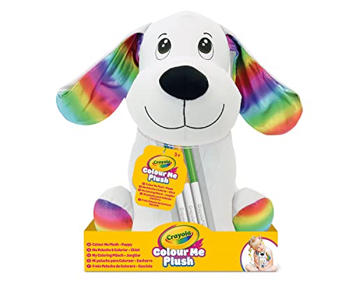 CRAYOLA - Colour Me Plush, Colorea tu Peluche con 3 rotuladores, Cachorro, Actividades Creativas y Regalo para niños, a Partir de 3 años, 2017707