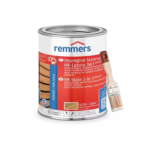 RemmersSet HK-Lasur 3in1 Plus + Pinsel Bandloo Set – Holzlasur...