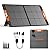 TWELSEAVAN 100W Solar Panel for Jackery/EF/Bluetti/Anker/Goal Zero Power Station, IP68 Waterproof 23.5% Efficiency ETFE Portable Foldable Solar Charger with Adjustable Kickstand for Camping Outdoor