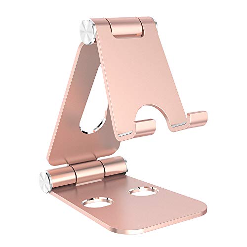 Ya en manzanajugosa.com: Simpeak Soporte Móvil, Soporte Tablet, Multi-Angulo Soporte de Aluminio Compatible con iPad,Compatible con iPhone, Compatible con Switch, Otras Tabletas y Móviles, champán Oro