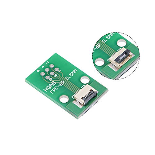 uxcell Adaptador PCB FFC FPC 6 pines 0.5mm a DIP 2.0mm miniatura 3