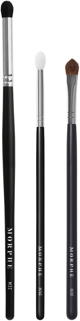 Glitter Eyeshadow Brush Trio - Eyeshadow Brush Set for Precision, Definition & Shine - Includes M709, M321 & M760 - For Cream or Powder Formulas (3 Count)