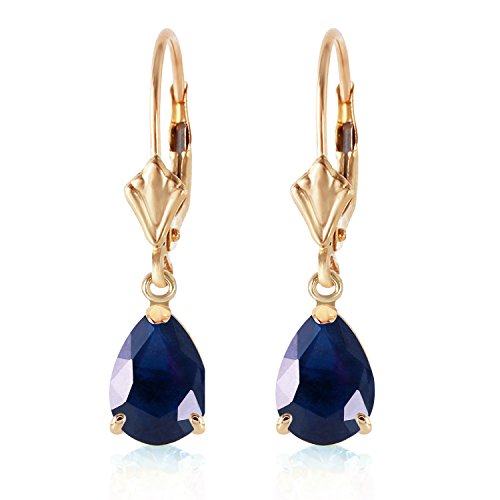 3 Carat 14K Solid Gold Leverback Earrings Sapphire3