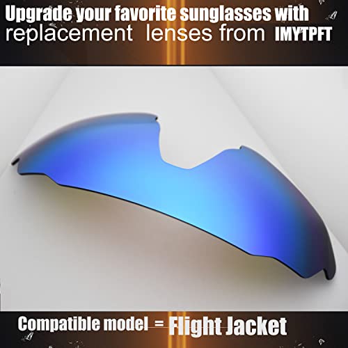Verres polarisés Oakleys Flight Jacket bleu pack triple de rechange