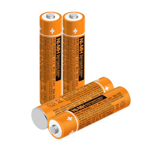 IWANGDO AAA HHR 55AAABU   Batería compatible con Panasonic Gigaset HHR 65AAABU HHR 75AAA / B 4 NI MH (4 unidades)
