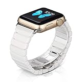 NotoCity Compatible Apple Watch Strap Series 7/6/5/4/3 42mm/44mm/45mm Women Ceramics Replacement...