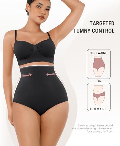 Image of FeelinGirl Body Shaper Tummy Control Shapewear Underwear High Waisted Shaping Briefs Panty Girdle