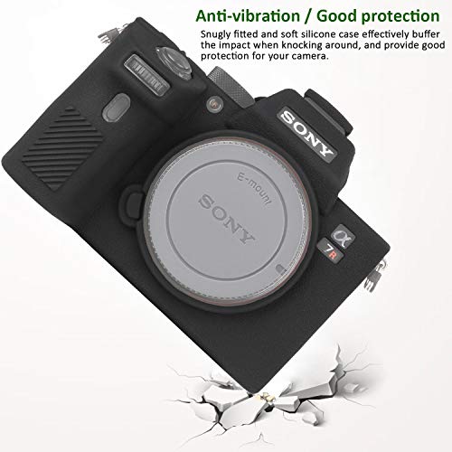 Easy Hood Camera Case For Sony Alpha A7Iii A7 Iii A7R Iii A7Riii Ilce-7Rm3 A73 A7R3 A7R Mark Iii Soft Silicone Rubber Protective Body Housing Case Skin Camera Protector Cover (Black) #TOP2