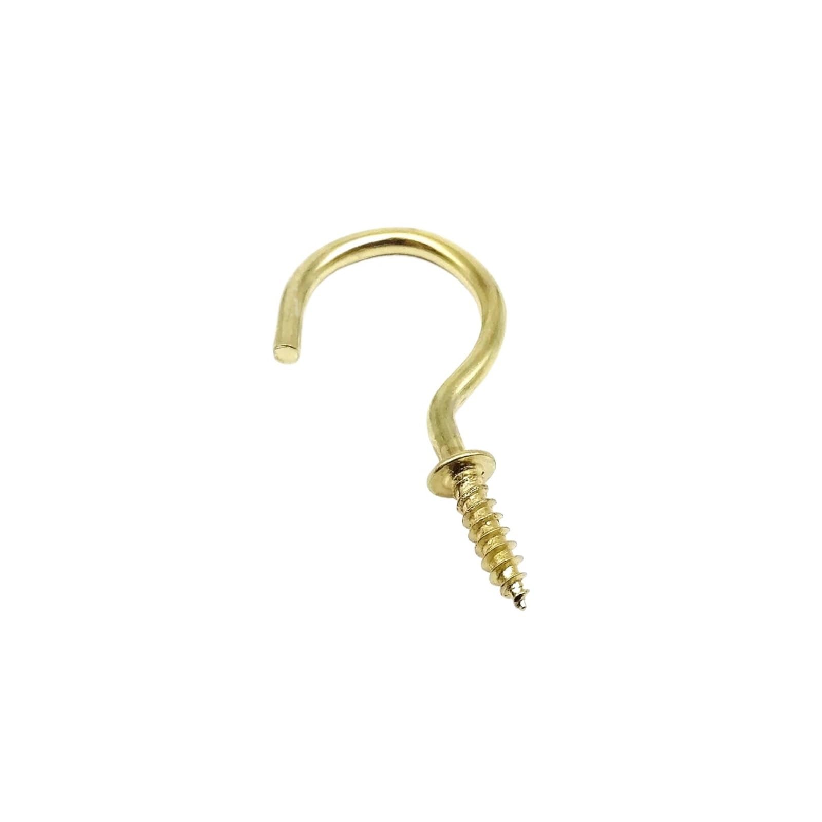 LZTDSBX Cup Hooks Screw 25pcs Picture Photo Frame Lamp Light Cabinet Plant Curtain Net Wire Eye Bolt Eyebolt in Hanger O L C Hook Clasp(C Shape,Length 35mm)