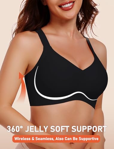 Image of Gailife Womens Wireless Push Up Bras for Women No Underwire Seamless Full Coverage Supportive T Shirt Everyday Bras