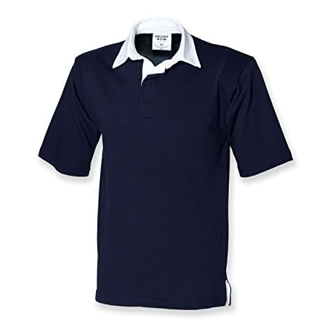 Front Row Men's Navy Short Sleeve Rugby Shirt XL Cover