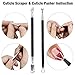 Cuticle Trimmer Cuticle Nippers with Cuticle Pusher and Triangle Cuticle Nail Pusher Peeler Scraper,Professional Stainless Steel Anti-slip Handle Cuticle Nipper Set for Fingernails Toenails - 3PCS