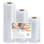 YISH Vacuum Sealer Bags Rolls, 78 Feet 6 8 11 Inch x 26 FT Food Saver Vacuum Sealer Bags, Sac Sous Vide Alimentaire,Commercial Grade BPA Free Vac Seal Bag