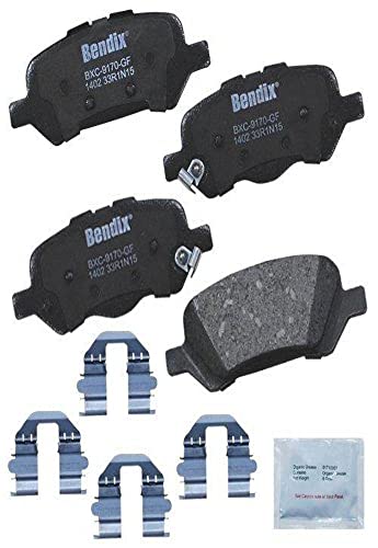 Image of Bendix Priority1 CFC1402 Ceramic Rear Brake Pads for Toyota Venza 2016-2009