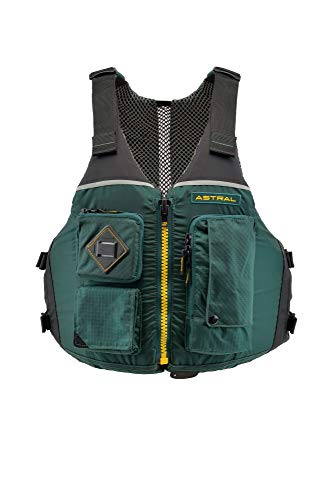 Astral Ronny Life Jacket PFD for Recreation, Fishing, and Touring Kayaking, Conifer Green