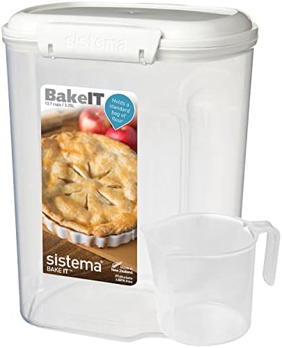 Sistema Bake It | Bakery Split Storage Container | 630 ml | BPA-Free| White