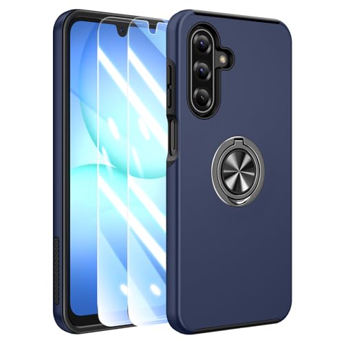 Doeshine für Samsung Galaxy A17/A26 (5G/4G) Hülle mit 2 Stück Displayschutzfolie & 360° Metall Rotate Ring Ständer, Robust Militär Handyhülle Outdoor Stoßfest Schutzhülle für Galaxy A17/A26