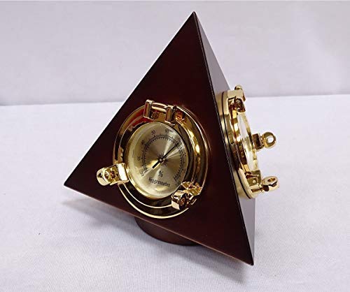 Linoows Maritime Instrumentenpyramide, with Clock, Hygro-Und Thermometer, Rotating