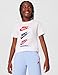 Nike Kids' NSW Tee Futura Repeat, White, Medium