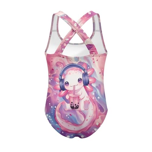 Image of Girls Swimsuit Criss Cross Back 1-Piece Summer Beach Swiwmear