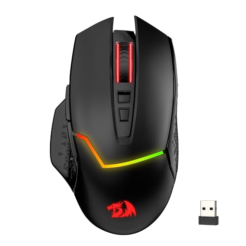Image of Redragon M690 MAX Wireless Gaming Mouse, Tri-Mode RGB Mice w / 7 Macro Buttons, 12800 DPI, 400mAh Rechargeable Mouse for PC /Mac /Laptop
