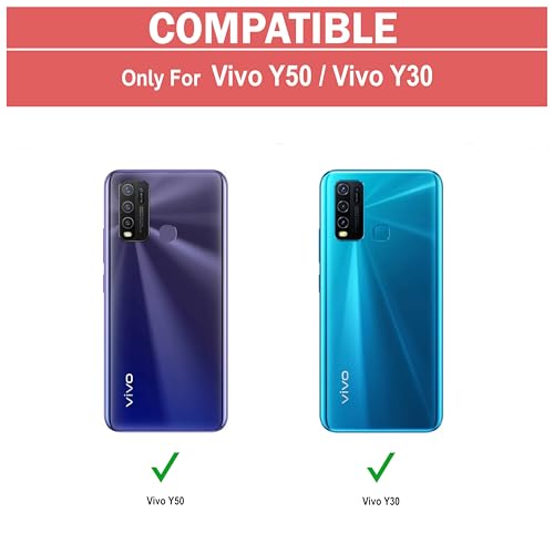 Image of Zapcase Back Case Cover for Vivo Y30 / Vivo Y50 | Compatible for Vivo Y30 / Vivo Y50 Back Cover | Clear Case with Camera Protection | (TPU + PC | Matte Black)