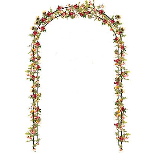Buyi-World Arco para Trepadoras Arco de Jardín/Bodas/Fiestas para Rosas Subiendo Las Plantas, Decoración Muebles Puerta de Flores Rosas Trepadoras 140 × 38 × 240 cm