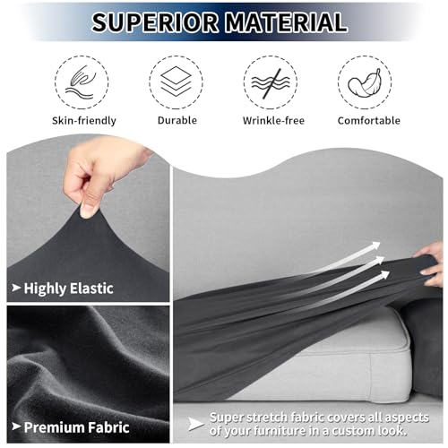 Purefit PFS13-013 100% Waterproof Couch Cushion Covers, Stretch Sofa Seat Covers, Replacement Cushion Slipcovers Furniture Protector thumb #2