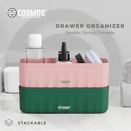 E-COSMOS Drawer Organizers for Undergarments, Socks, Bras, Ties, Scarves, Wardrobe Storage Box Kitchen Tools (Pack Of 4) 3 41waP4g5sqL
