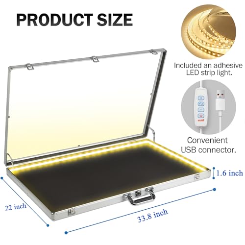 DuvinDD Card Display Case with LED Light for Trading Card, 34 x 22 inch by DuvinDD - Used condition - Image 2