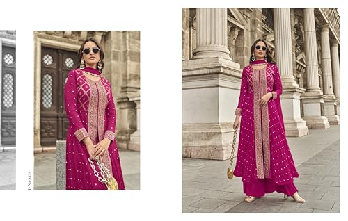 Indian Women's Anarkali Kurta Kurti Top Tunic Festive Wedding Party wear Kurta with Palazzo and Dupatta FM-544