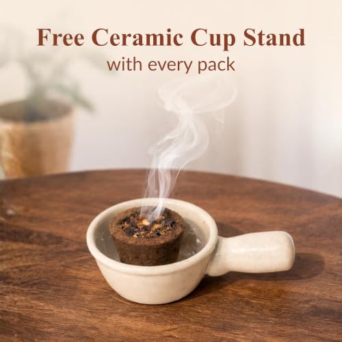Image of 3-in-1 Havan Cups Combo - Sandalwood + Loban + Guggal (30 Cups) | Natural Cow Dung Sambrani Dhoop Cups for Home & Pooja | Hawan Samagri Kit | Chemical-Free, Charcoal-Free